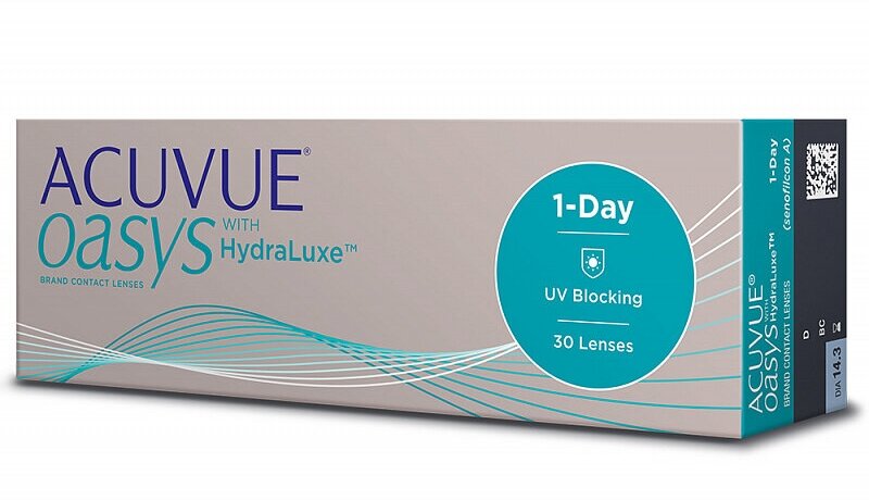 Контактные линзы Acuvue 1-DAY Acuvue Oasys with HYDRALUXE 30pk (BC 9; D -4.00)