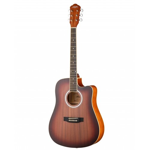 Акустическая гитара, с вырезом, красный санберст, Naranda HS-4140-MAS