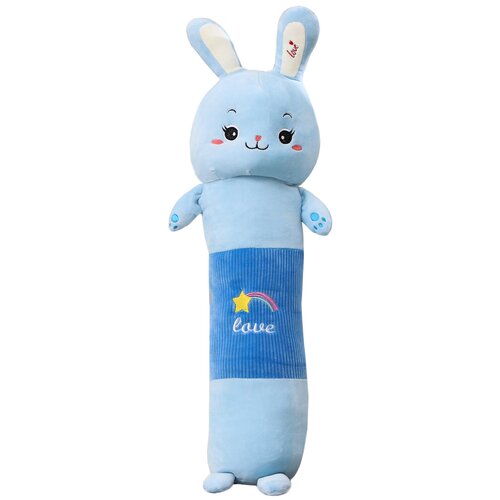фото Мягкая игрушка-подушка «зайчик», 60 см, цвет голубой сима-ленд