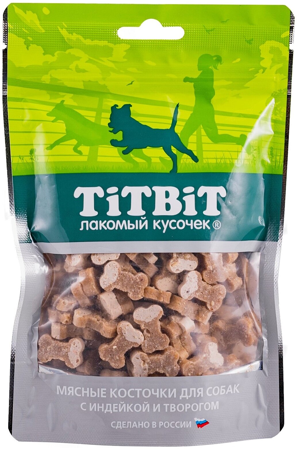 Лакомство для собак Titbit Косточки мясные с индейкой и творогом