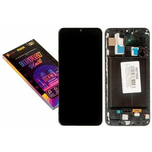 Дисплей в сборе с тачскрином и передней панелью (модуль) для Samsung Galaxy A30 (SM-A305F) Super Amoled, чёрный
