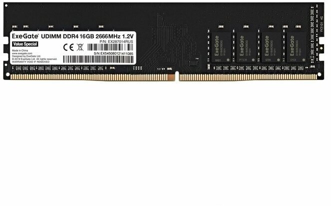 Оперативная память ExeGate DDR4 16Gb 2666MHz pc-21300 Value Special (EX287014RUS)