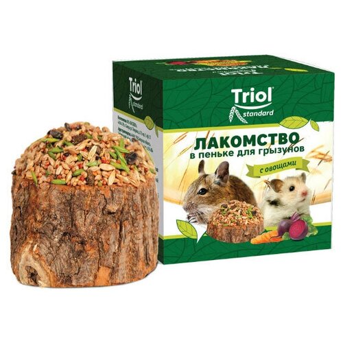 Лакомство в пеньке 70г с фруктами Triol standart, 3 шт.