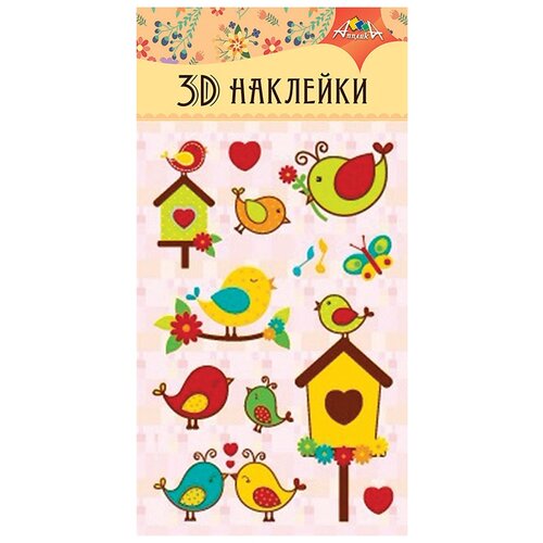 Апплика 3D наклейки Птички