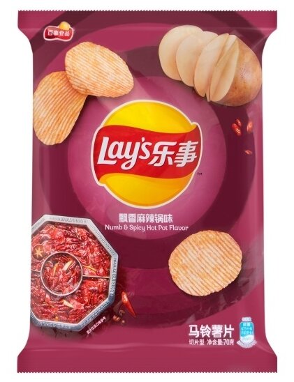 Чипсы Lay's картофельные Numb & spicy hot pot