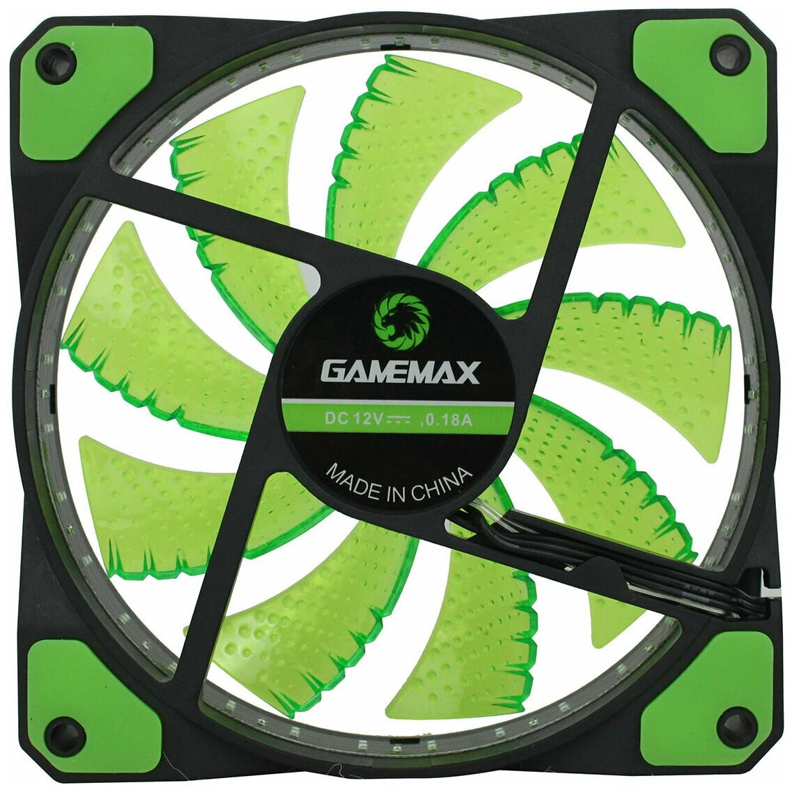 Система охлаждения для корпуса GameMax Galeforce 32 x Green LED, черный/зеленый - фото №2