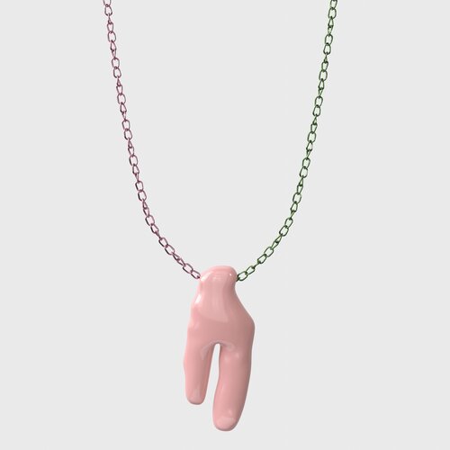 Колье Колье, длина 60 см, розовый bubble gum green mint