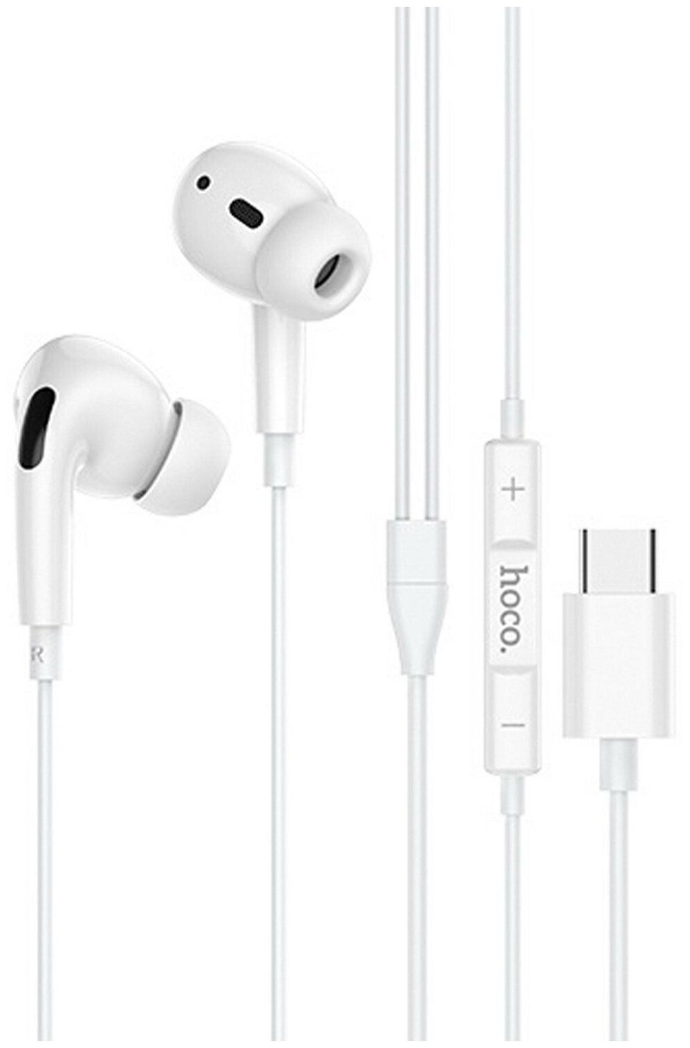 Проводные наушники, внутриканальные, Hoco M1 Pro series, earphones for Type-C, белые