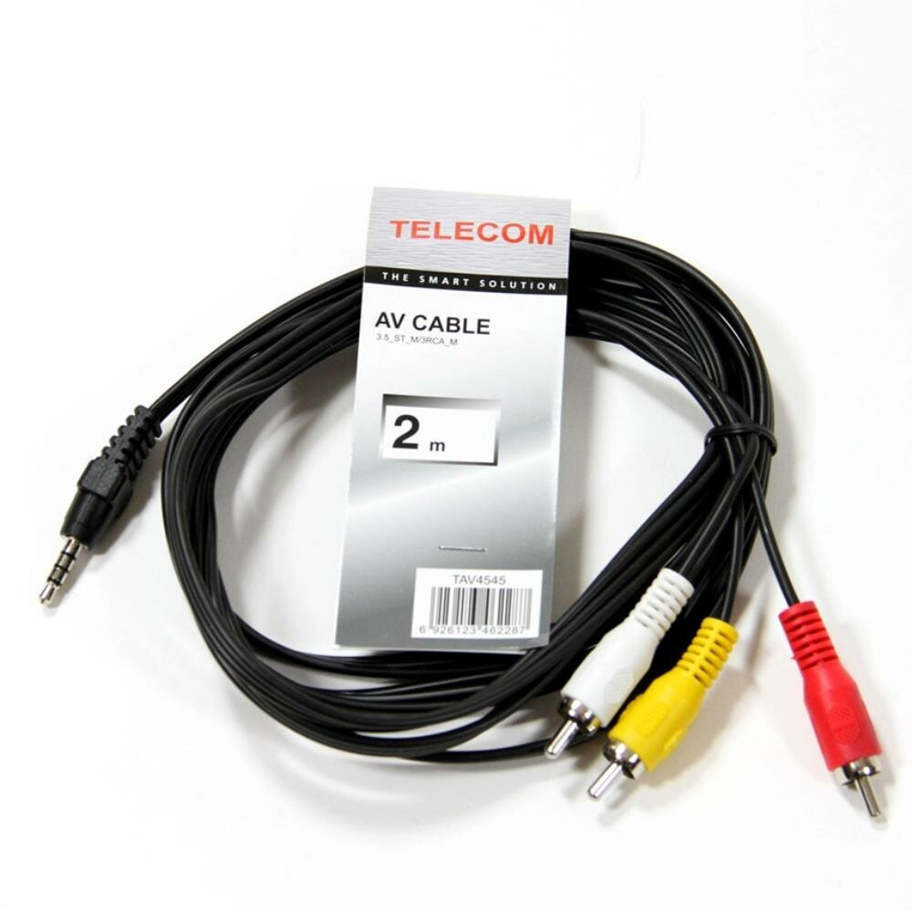 Кабель AUDIO 3.5MM TO 3RCA 2M TAV4545-2M TV-COM