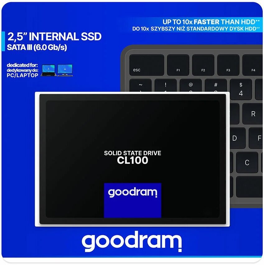 Накопитель SSD 2.5'' GoodRAM 960GB, SATA3, up to 540/460MBs, 3D TLC, 7mm - фото №3