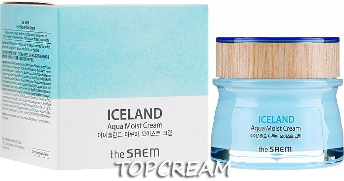 The Saem Крем для лица интенсивно увлажняющий с ледниковой водой 60 мл Iceland Aqua Moist Cream