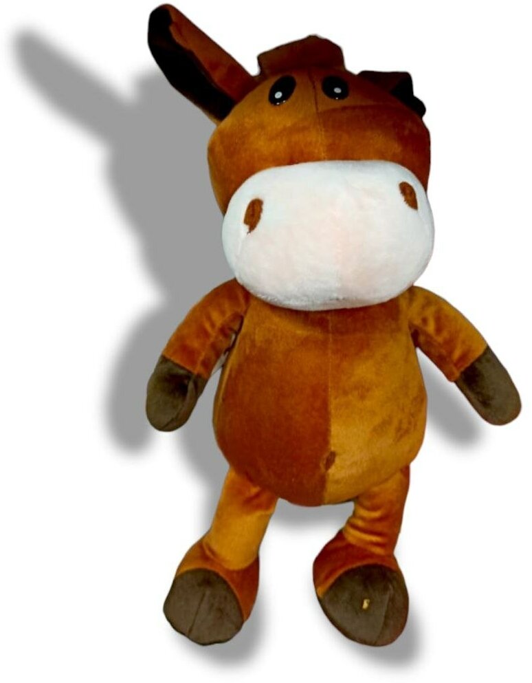 Мягкая игрушка Лошадь 40 см коричневая