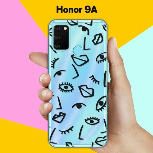 Силиконовый чехол Глаза и губы на Honor 9A силиконовый чехол глаза и губы на honor 7a pro