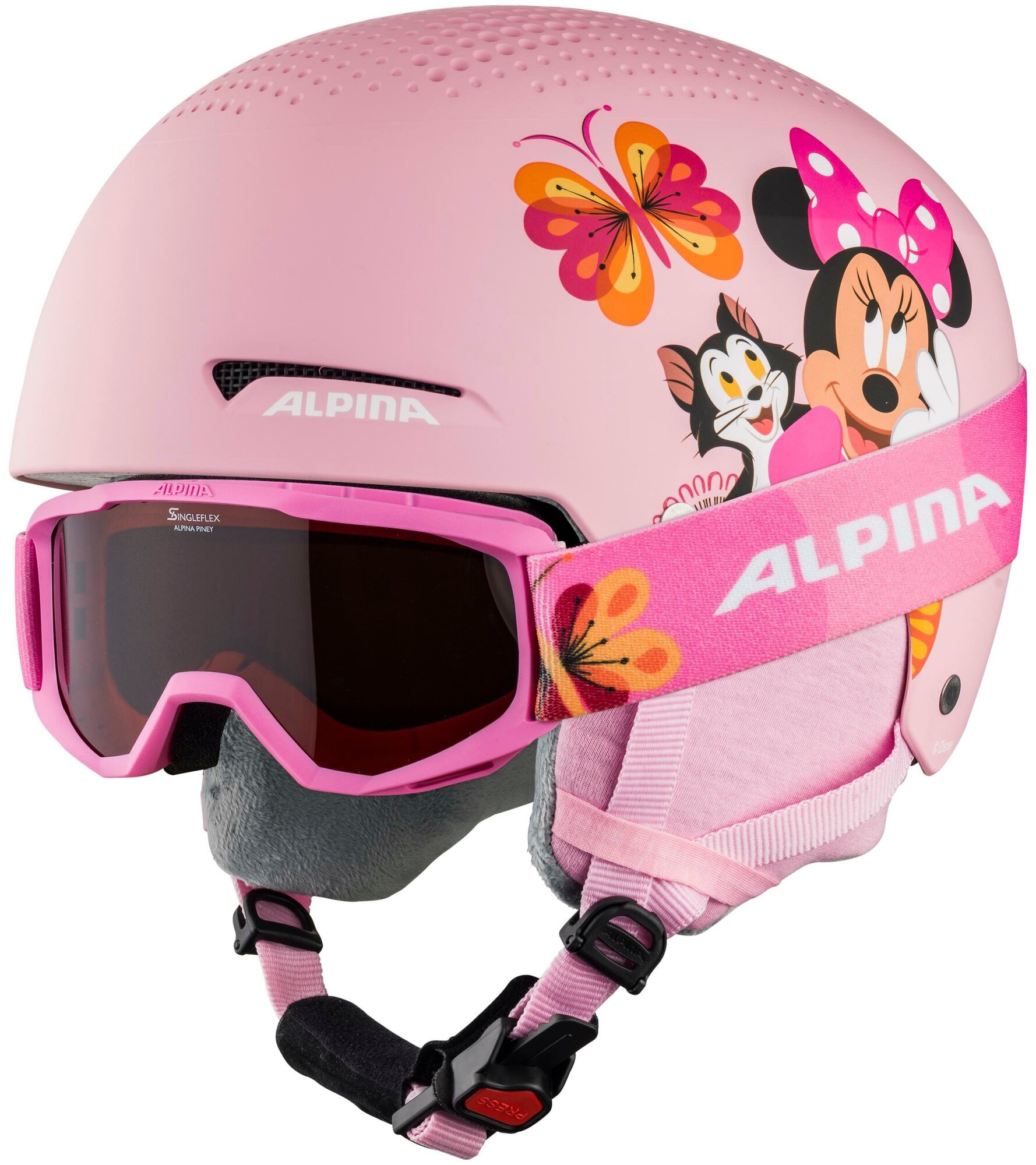 Зимний шлем с визором Alpina 2022-23 Zupo Disney Set Minnie Mouse Matt (см:48-52)