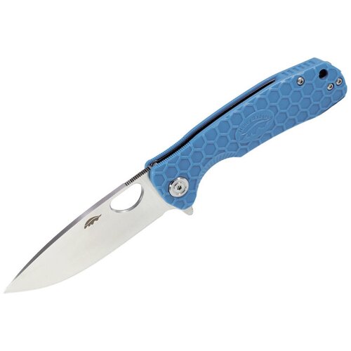 Нож складной Honey Badger Flipper Drop Point Medium голубой honey badger flipper medium hb1019 orange