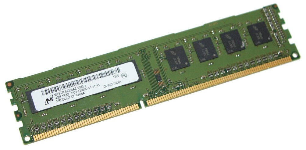 Оперативная память Micron 4 ГБ DDR3 1600 МГц DIMM MT8JTF51264AZ-1G6E1