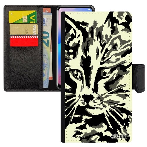 фото Чехол книжка на смартфон xiaomi mi 8, "котенок" маленький зверь utaupia