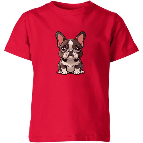 Футболка Us Basic, размер 4, красный детская футболка сердитый французский бульдог собачка 164 темно розовый