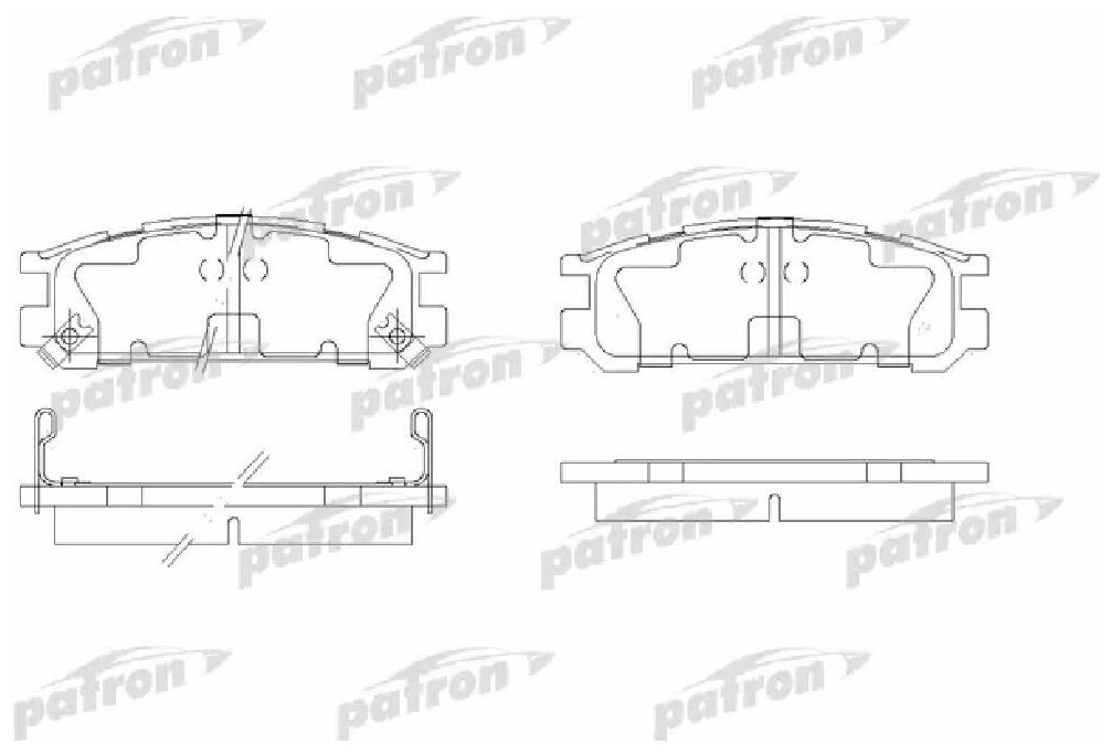 PATRON PBP790 Колодки тормозные дисковые задн SUBARU IMPREZA 92-00 IMPREZA универсал 92-00 LEGACY I 89-94 LEGA