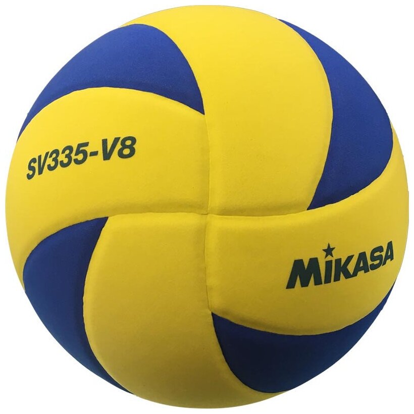 Мяч для вол. на снегу "MIKASA SV335-V8", р.5, FIVB Appr, синт. пена ТПЕ, клееный, бут. кам, жел-син