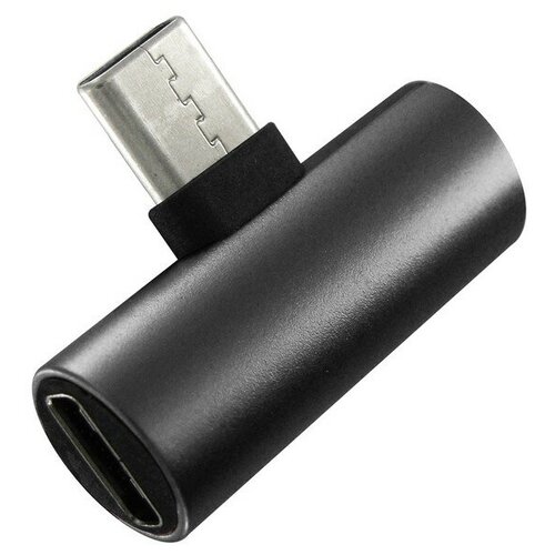 Krutoff / Переходник Krutoff USB Type-C / USB Type-C (Charging) + USB Type-C (Audio) black