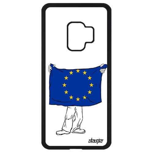 фото Чехол на смартфон galaxy s9, "флаг европы с руками" страна путешествие utaupia