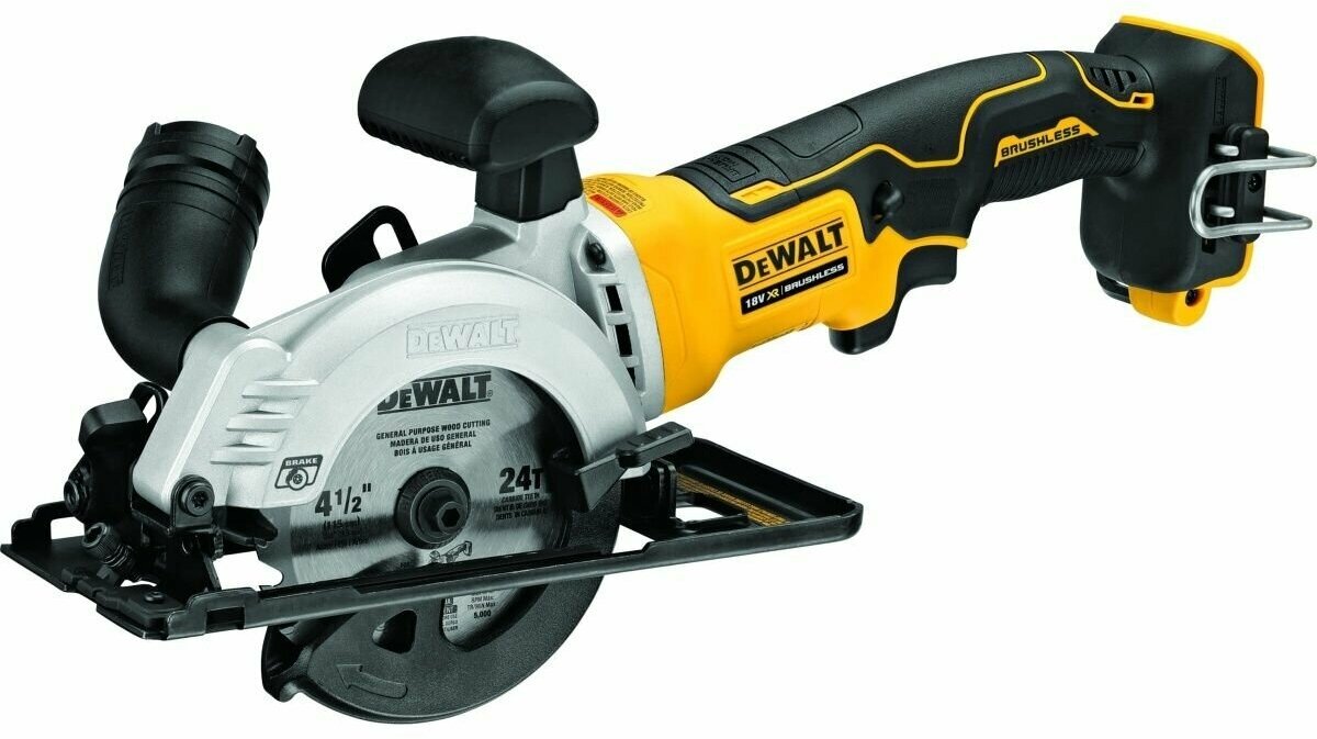 Циркулярная мини-пила DEWALT 18 В XR диск 115x9.5 мм, пропил 39.5 мм, батарея POWERSTACK, чемодан TSTAK, без з/у DCS571E1T-XJ - фотография № 11