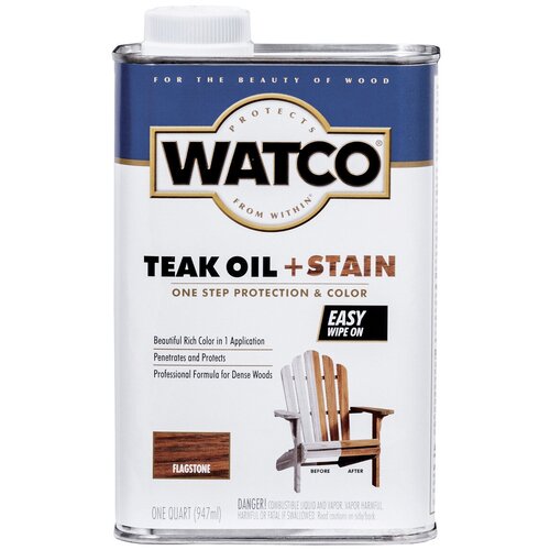 Масло Watco Teak Oil+Stain тиковое тонирующее цвет камень песчаник