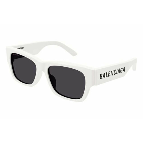 Солнцезащитные очки BALENCIAGA, белый, серый balenciaga bb 0072s 003 56 серый ацетат