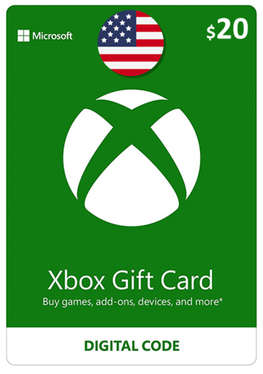 Пополнение кошелька Xbox, регион США, 20 US