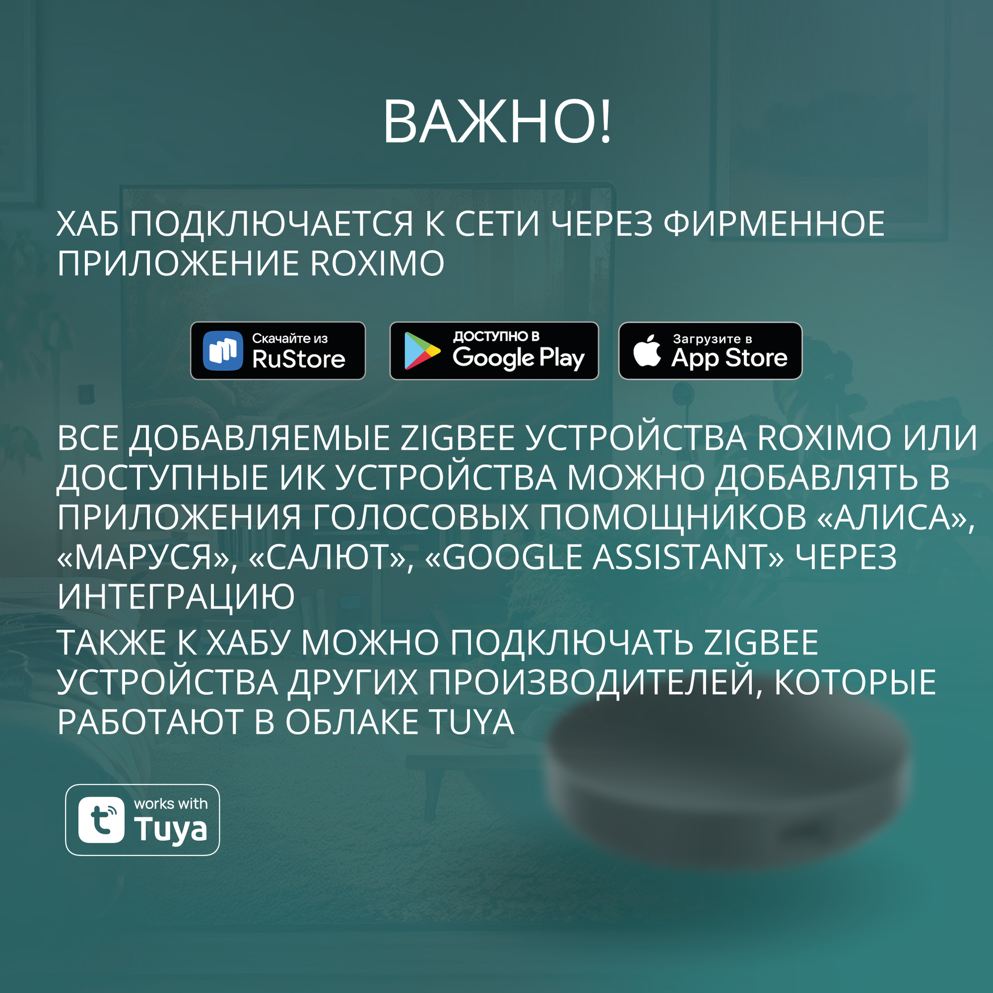 Умный хаб (шлюз) ROXIMO GWIR01, Zigbee, Bluetooth, ИК-пульт, чёрный — фото 1