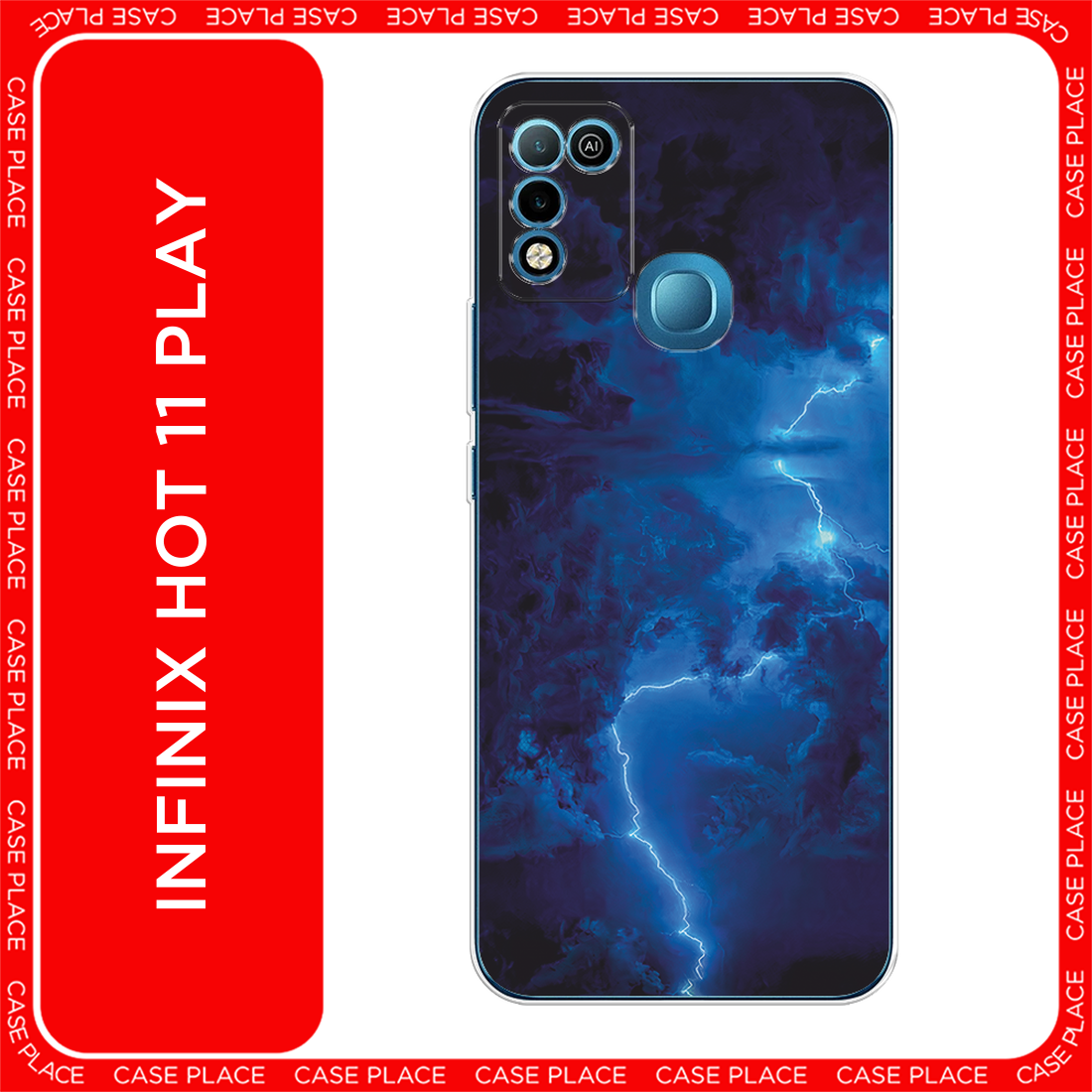 Чехол на Infinix HOT 11 Play / Инфиникс Хот 11 Плей с принтом Молния