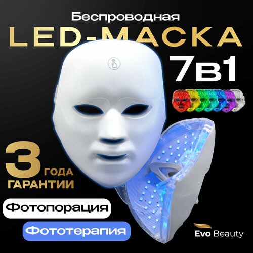 Светодиодная LED маска для лица Evo Beauty W100 беспроводная Фототерапия для лица 356000₽