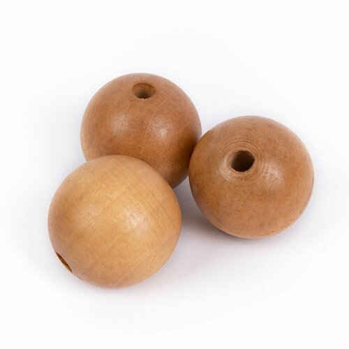 Бусины деревянные для рукоделия Zlatka HWBD-35 35 мм 10 уп по 40 г тёмное дерево