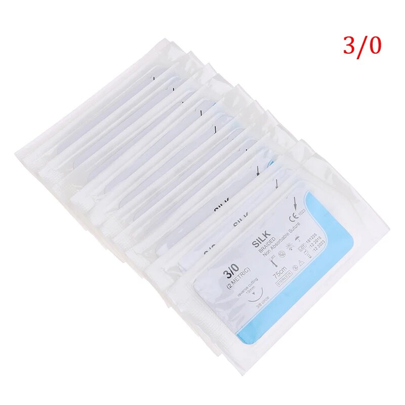 Набор для наложения швов KuZHEN, нейлон, 6/12 шт, 3.0 12Pcs