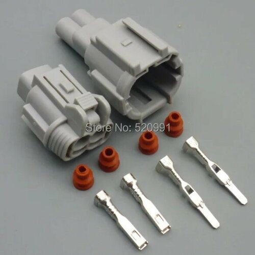 Shhworldsea 1 комплект женский и мужской автоматический 2-контактный разъем электромагнитного клапана света разъем противотуманной фары используется для Nissan Teana 6188-0554 1set male female 222₽