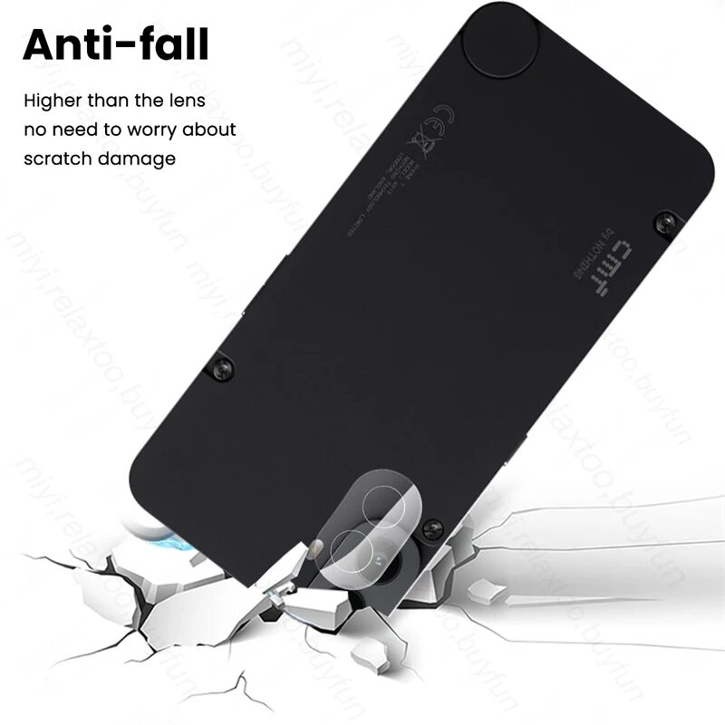 Чехол CMFPhone1, 2 шт, HD прозрачное 3D-стекло, защита камеры для Nothing CMF Phone 1 Phone1 CMF1, изогнутая крышка объектива на Nathing CMFPhone 1, 2PCS-3D Lens Glass, For CMF Phone 1 5G — фото 1