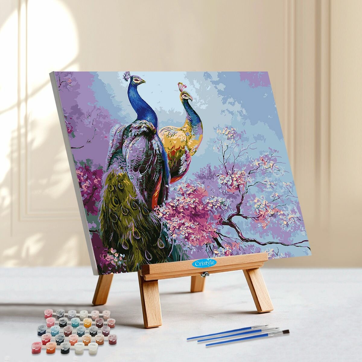 Картина по номерам на холсте Cristyle 'Царские павлины' Екатерина Давалова S110 40*50 см