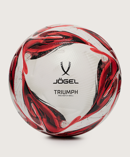 Изображение товара Мяч футбольный Jögel Triumph Pro №5, профессиональный, красно-белый, размер 5