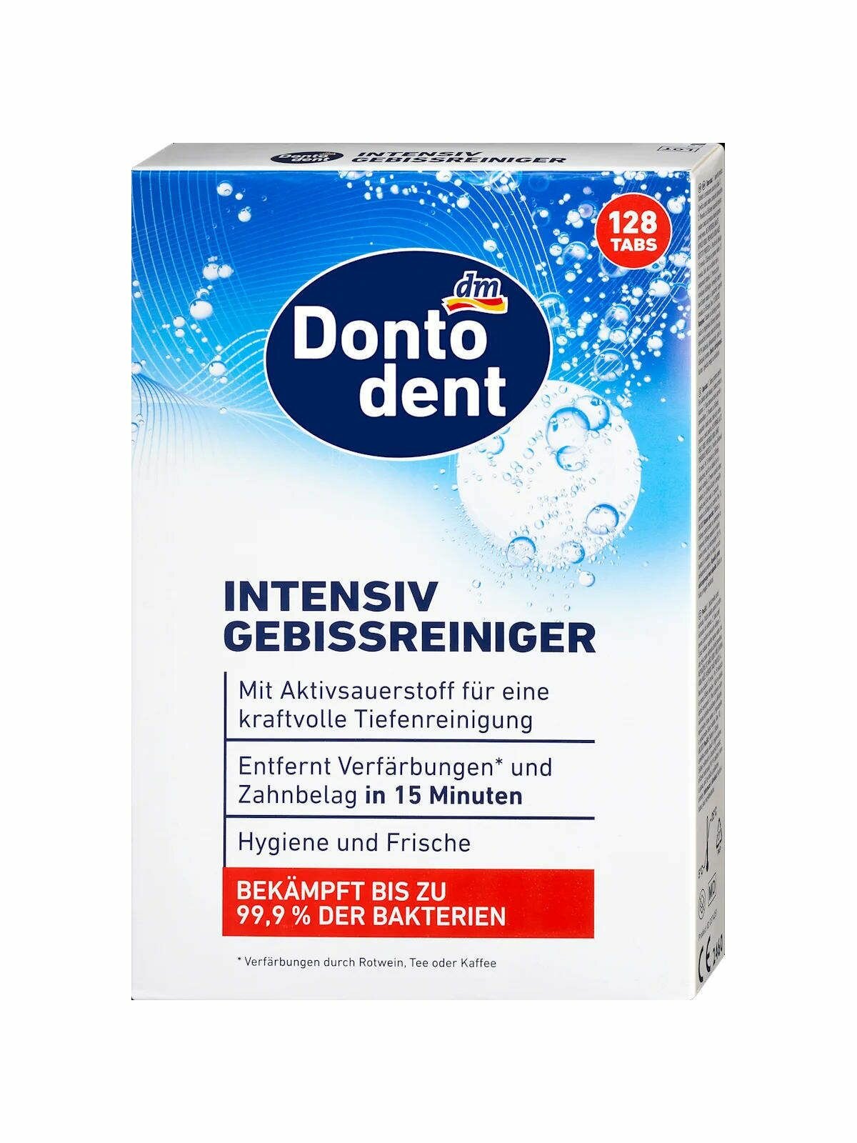 Картинки Таблетки для интенсивной очистки зубных протезов Dontodent - intensiv, 1уп - 128шт
