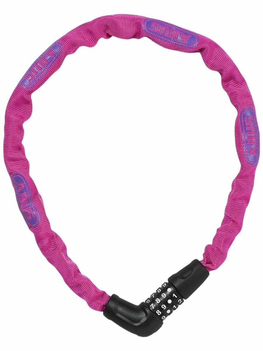 Замок 05-0072497 вело цепь 5мм. кодовый 4-х разр. Steel-O-Chain 5805C/75см класс защиты 4/15. 500гр. розовый ABUS