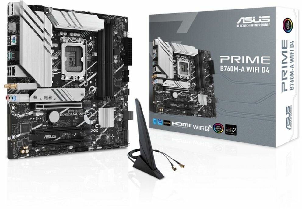 Материнская плата ASUS PRIME B760M-A WIFI D4 /LGA1700 B760 USB32 WIFI 6 MB (90MB1CX0-M0EAY0)