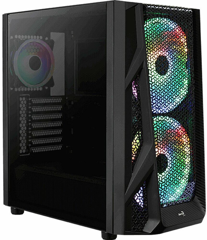 Корпус ATX Miditower AeroCool AirHawk Duo Black