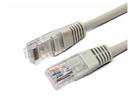 Кабель патч-корд U/UTP 6 кат. 10м Filum FL-U6-10M 26AWG(7x0.16 мм), омедненный алюминий (CCA), PVC, серый