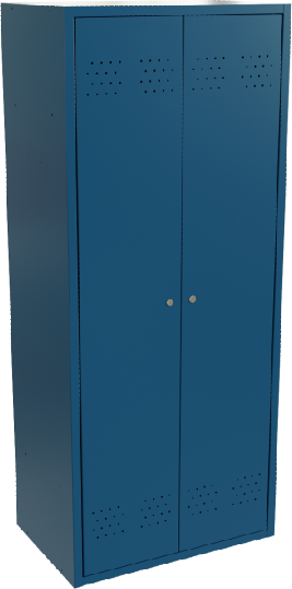 Шкаф для одежды 1830х775х500 мм (Цвет RAL 5010)/ Шкаф одежный из оцинкованной стали / Шкаф стальной