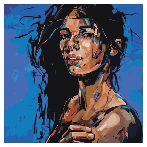 Радужная девушка с мокрыми волосами Раскраска картина по номерам на холсте радужная девушка на синем фоне раскраска картина по номерам на холсте
