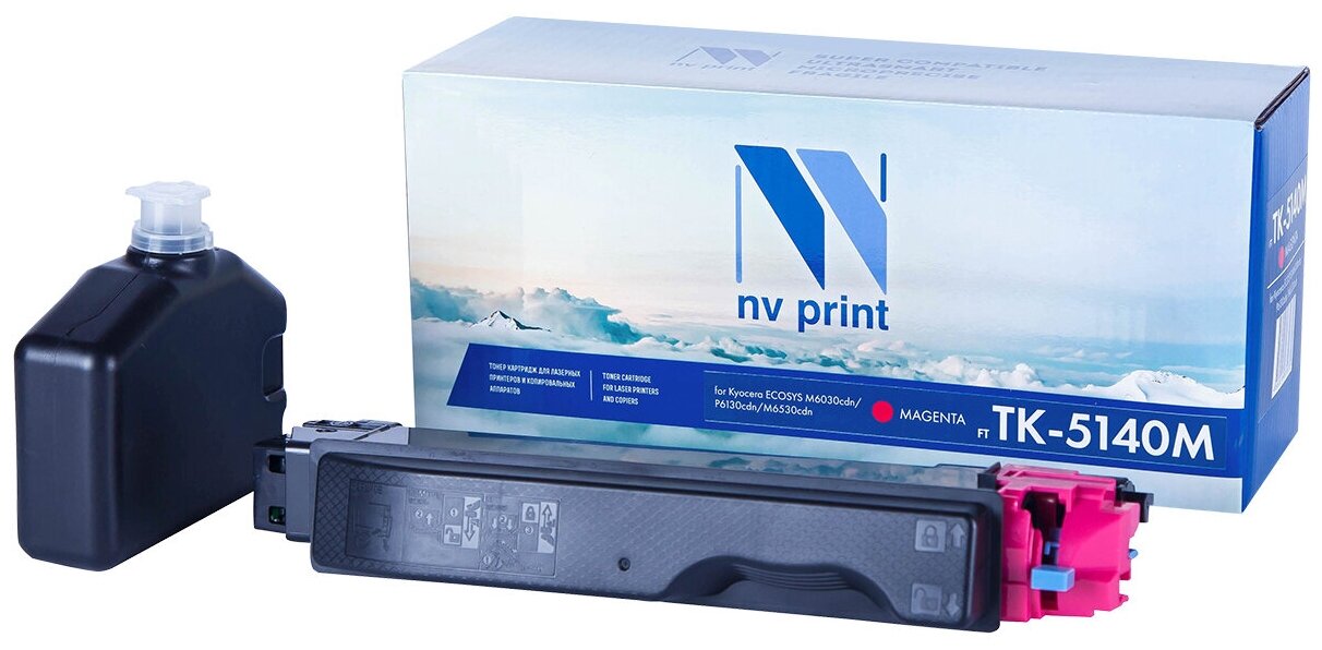 Картридж NVP совместимый NV-TK-5140 Magenta для Kyocera ECOSYS M6030cdn/ M6530cdn/ P6130cdn (5000k)