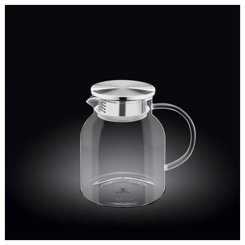 Кувшин 1 л с крышкой + сетка нерж Термостекло Wilmax