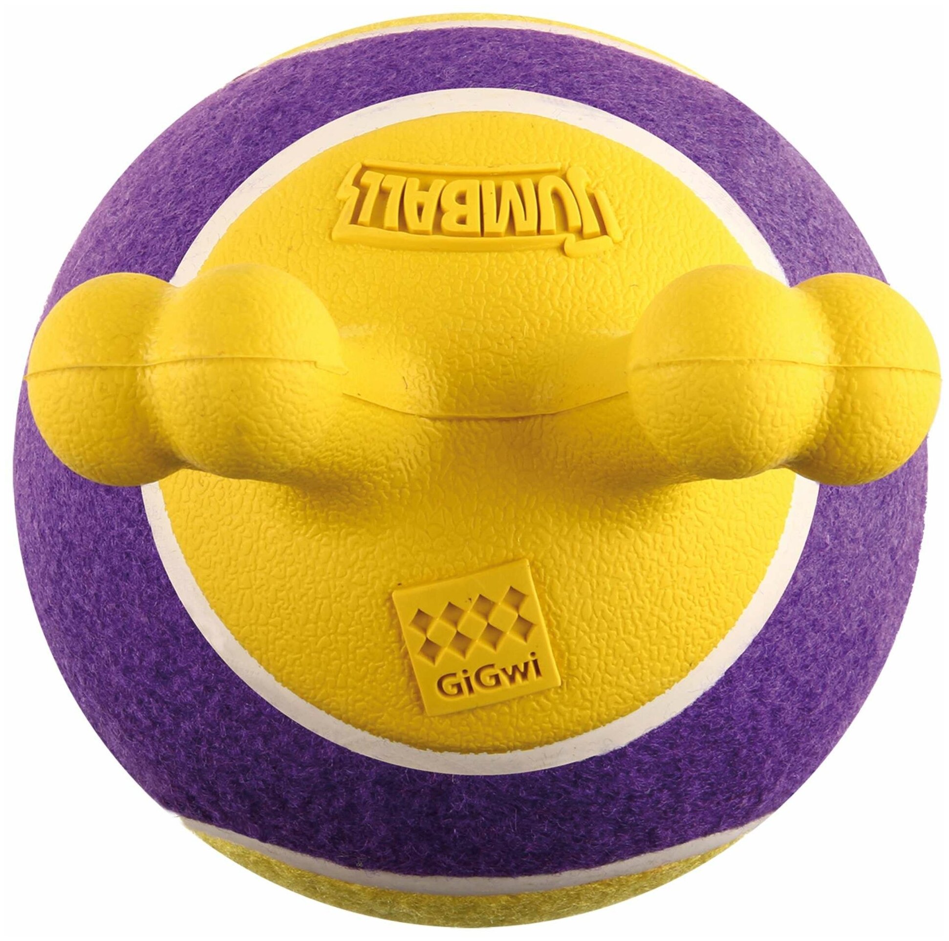 Игрушка для собак Джамболл теннис мяч с захватом 18 см GiGwi Jumball (1 шт) - фотография № 3