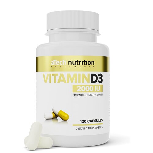 Капсулы aTech Nutrition Vitamin D3, 0.3 г, 120 шт.